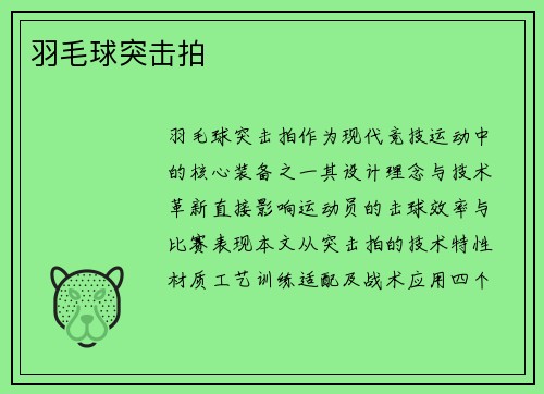 羽毛球突击拍